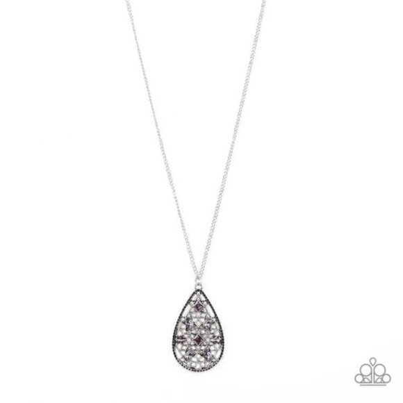 Gala Glimmer Purple Necklace - Picture 1 of 3